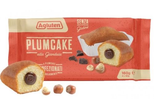 Agluten plumcake gianduia senza glutine 4 x 40 grammi