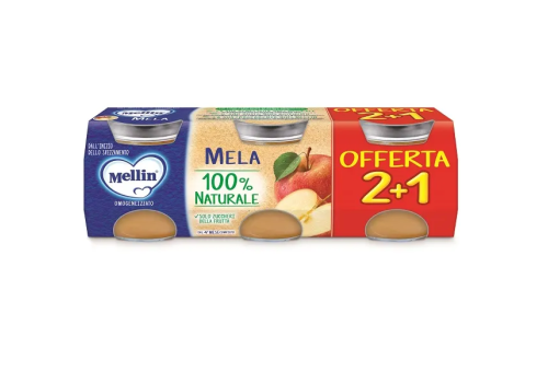 Mellin mela omogeneizzato 3 x 100 grammi