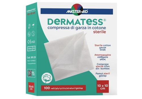 Master Aid Dermatess garza in cotone 10 x 10cm 100 pezzi