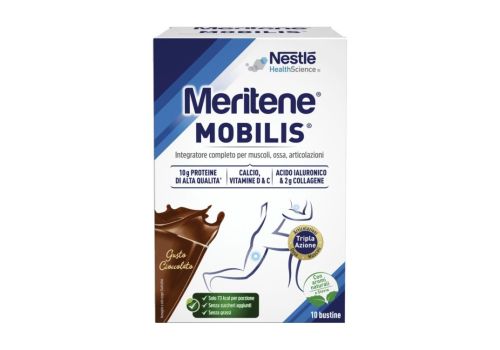 Meritene Mobilis integratore per muscoli ossa e articolazioni gusto cioccolato 10 bustine