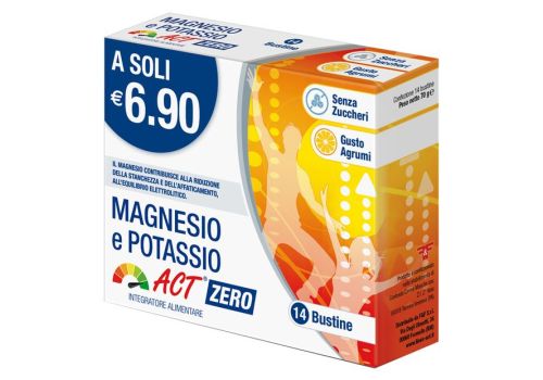 Magnesio e Potassio Act Zero 14 bustine