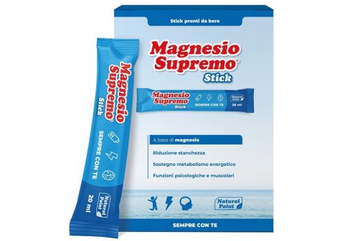 Magnesio Supremo integratore per la funzione muscolare e il sistema nervoso 20 stick 20ml   