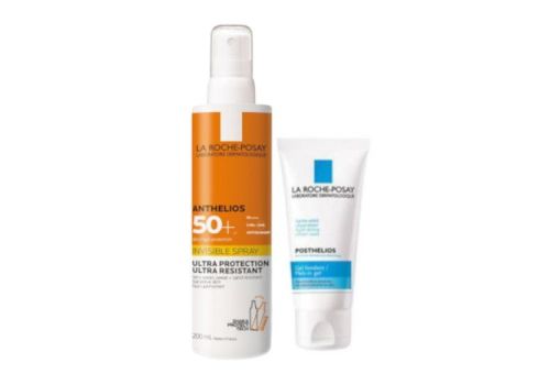 La Roche posay Anthelios Spf 50+ spray invisibile 200ml + Posthelios doposole idratante 100ml