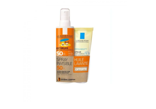 La Roche posay Anthelios Uvmune Spf 50+ bambini spray 200ml + Lipikar olio lavante 100ml