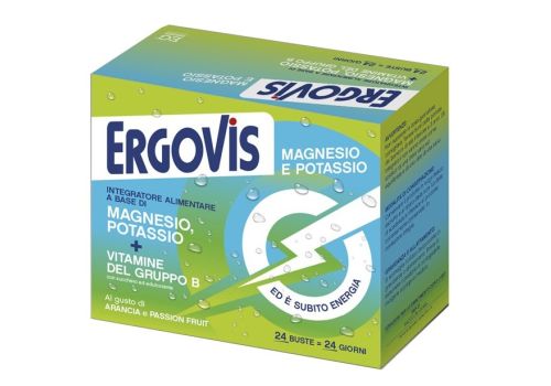 Ergovis magnesio potassio + vitamine del gruppo B con zucchero 24 bustine