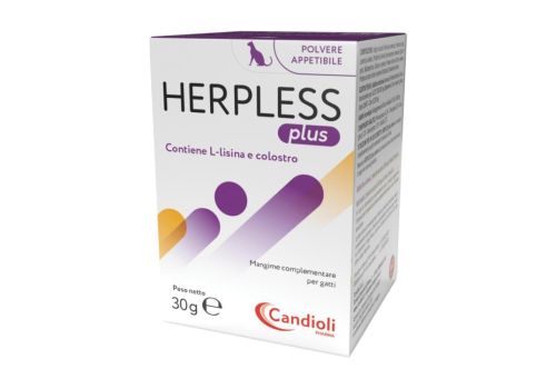 Herpless Plus polvere appetibile mangime complementare per gatti 30 grammi