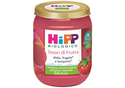 Hipp biologico tesori di frutta mela fragola lampone omogenizzato 160 grammi