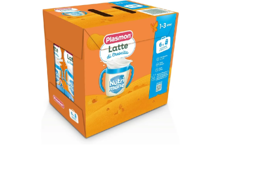 Plasmon Stage 1-3 anni latte di crescita con biscotto liquido 6 x 1 litro