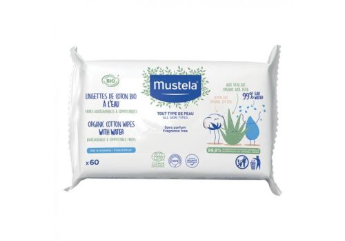 Mustela salviette acqua compostabili 60 pezzi