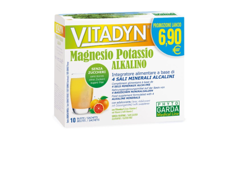 Vitadyn Magnesio Potassio alkalino integratore di sali minerali 10 bustine