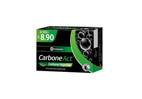 Carbone Act integratore per il gonfiore intestinale 45 compresse