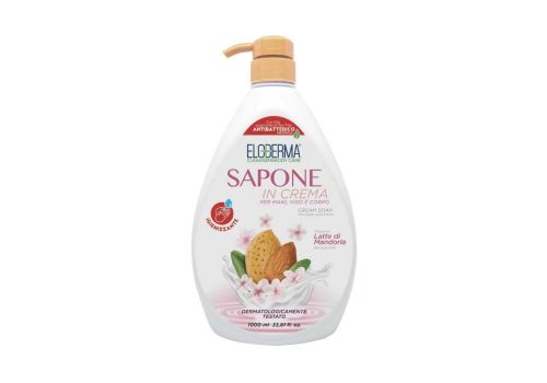 Eloderma sapone in crema per mani viso e corpo latte di mandorla 1000ml