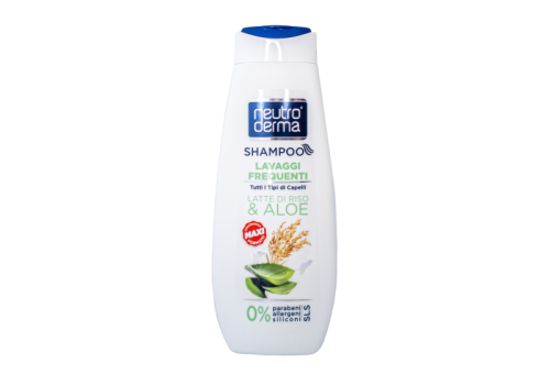 Neutro Derma shampoo latte di riso & aloe lavaggi frequenti per tutti i tipi di capelli 500ml