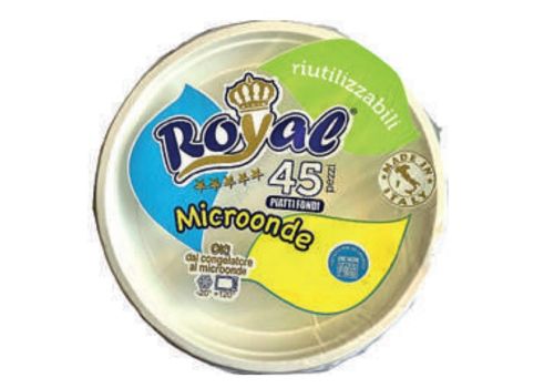 Royal Microonde piatti fondi in plastica riutilizzabili 45 pezzi