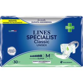 LINES SPECIALIST CLASSIC SUPER PANNOLONI A MUTANDINA 30PZ MISURA MEDIA