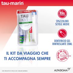 TAUMARIN Kit Dentifricio Gel Erbe 20ml+Spazzolino Setole Medie