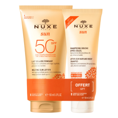 Nuxe Sun spf 50 latte solare corpo 150ml + shampoo doccia doposole 100ml 